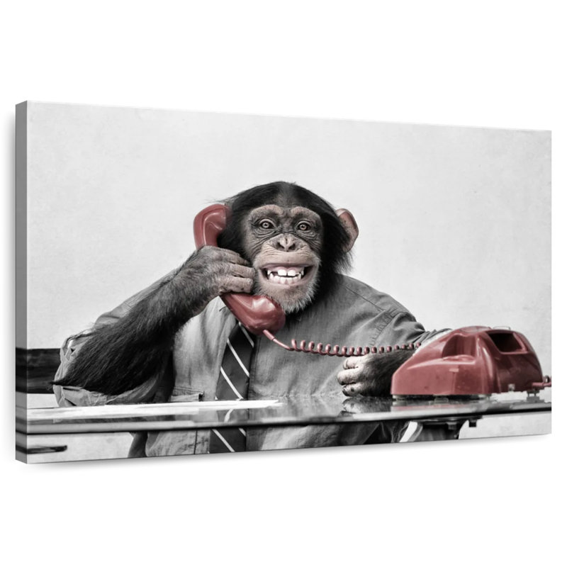 Chimpanzee Business, 30" H x 45" W