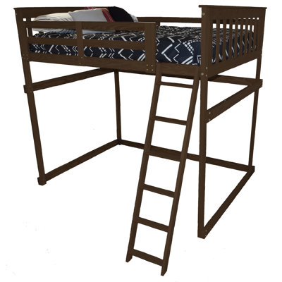 Lit mezzanine en bois massif Swainsboro par Zoomie Kids