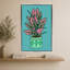 «Pots Plant On Teal III» par Jen Bucheli - impression sur toile-130881792-130881802