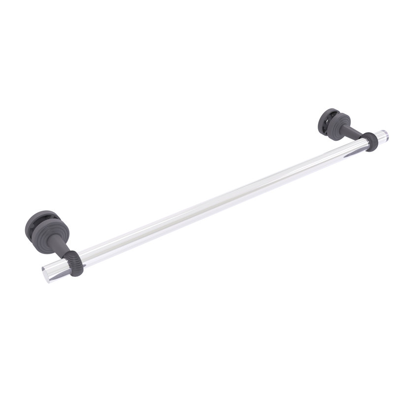 Barre à serviettes 28 po pour porte de douche en verre Pacific Beach, Gris mat