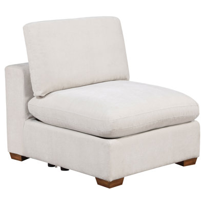 Murtagh Ivory Upholstered Armless Chair