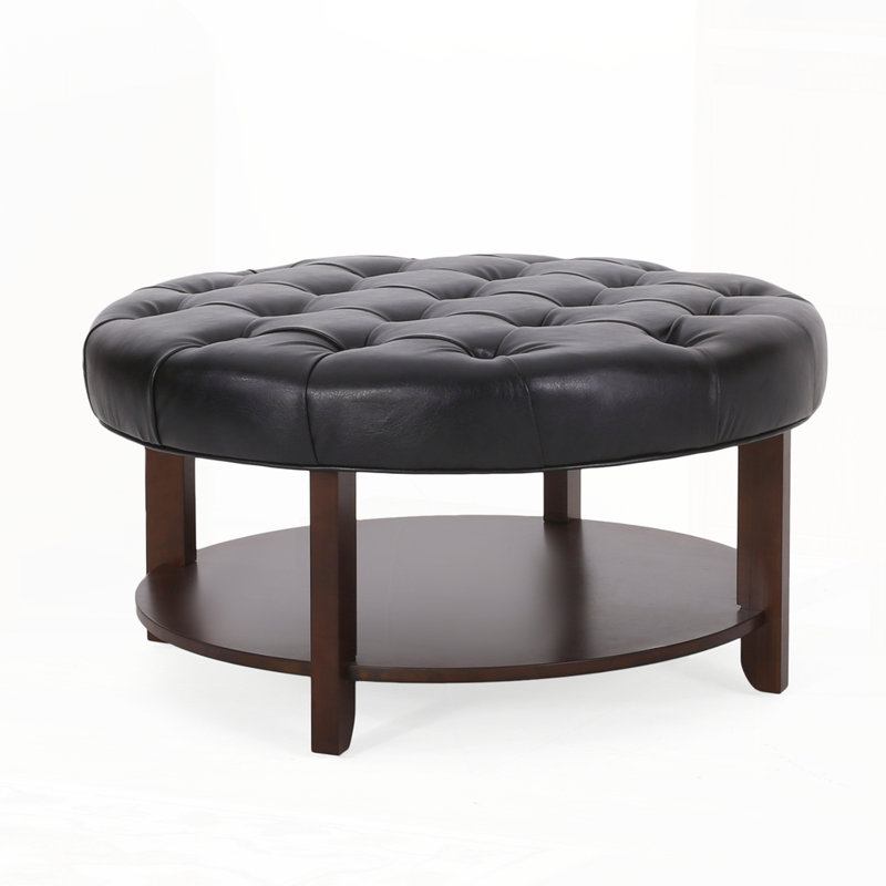 ROUND OTTOMAN, Black