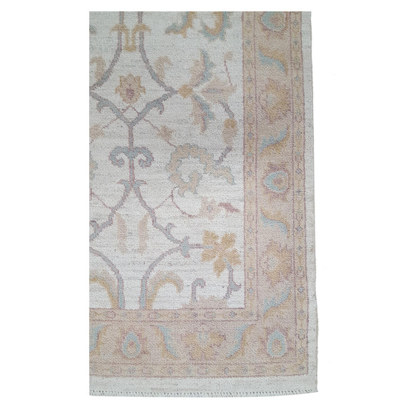 Davey Hand Knotted 3x8 Ivory Runner