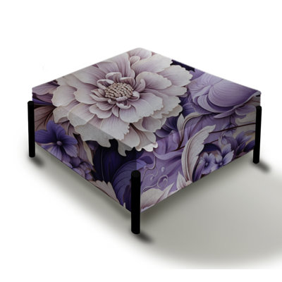 Purple Persian Paisleys - Paisley Large Square Ottoman