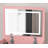 17.9" Compact Flip-Top Vanity Set with Lighted Mirror & Storage Stool, Pink-126618480