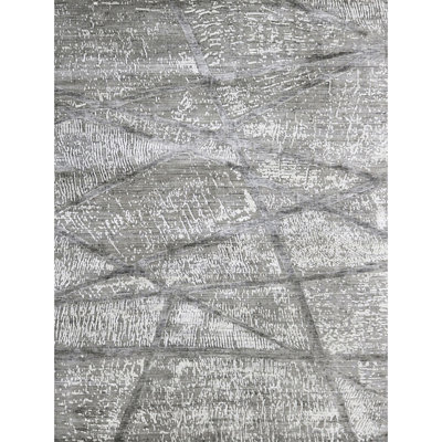 Abstract Area Rug in Ivory
