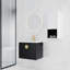 Meuble-lavabo 24 po avec lavabo en céramique et support latéral - aspect panier noyer noir-130629192