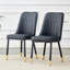 Ensemble de chaises de salle à manger élégantes et confortables avec pieds en métal et sièges en similicuir-23786436