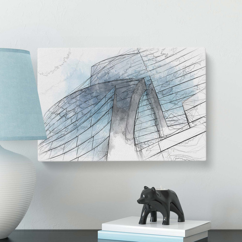 Architecture Sketch Vol.37 in Abstract - Wrapped Canvas, 35cm H x 50cm W x 3cm D