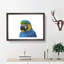 Blue & Yellow Macaw Parrot Painting - Single Picture Frame Print on MDF-56633847-56633846