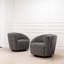 Fauteuil demi-tonneau pivotant rembourré Colin-98407524
