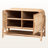 Jacaranda 2-Door Natural Rattan Storage Cabinet in Bohemian Style, 31.89'' H X 44.5'' W X 21.48'' D