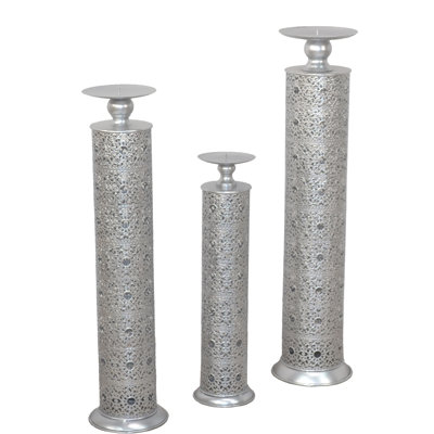 3-piece Metal Candle Holder Set