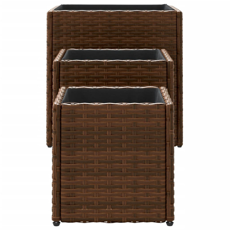 Andreita Metal Elevated Planter, Brown