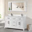  60" Double Bathroom Vanity Set with Mirror-707484718