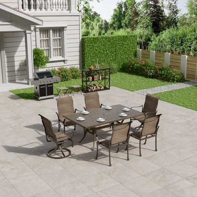 7 Piece Outdoor Patio Dining Set