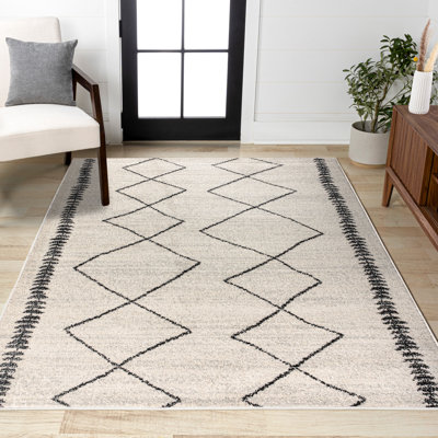 Tapis crème / noir Bradt Moroccan Beni Souk