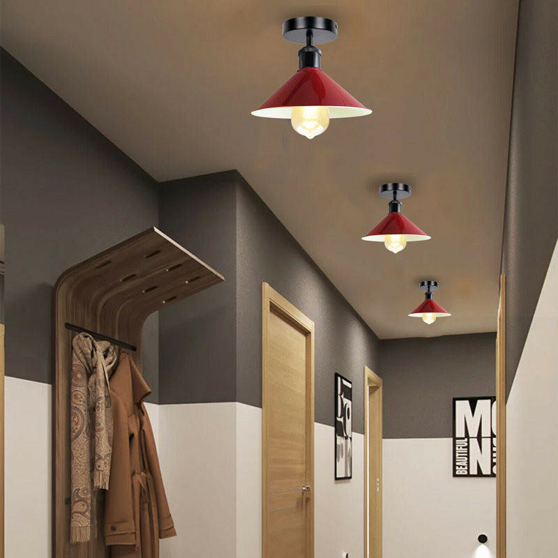 Bussey Semi Flush Mount, Red