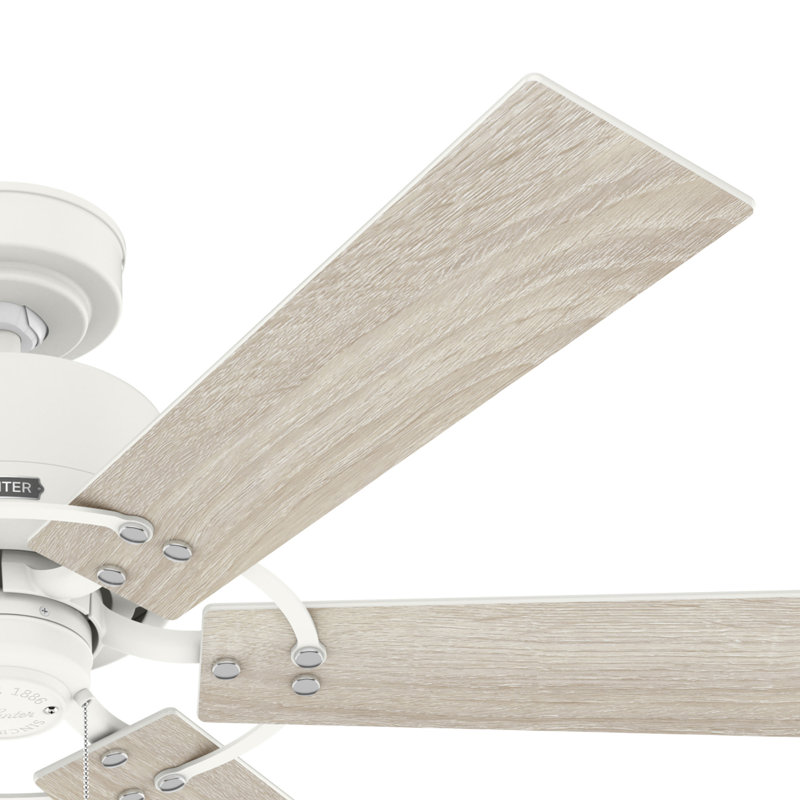 Matte White 52" 6-Blade Ceiling Fan with Reversible Blades