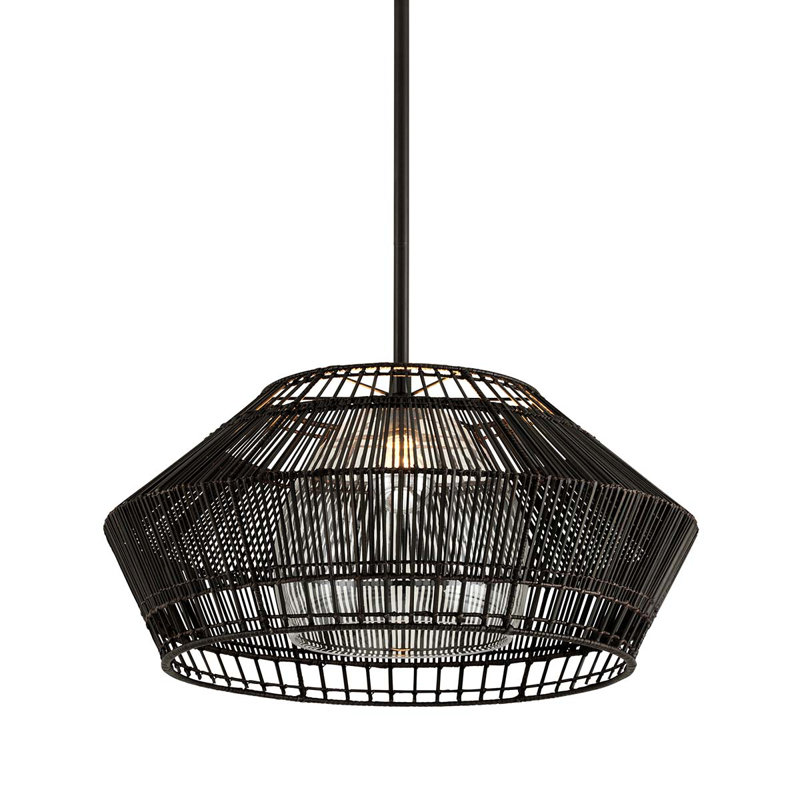 Luminaire suspendu géométrique 1 lumière Hunters Point, H 14,5 po x l 28 po x P 28 po