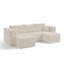 Canapés compacts en mousse beige, design minimaliste moderne pour les petits espaces