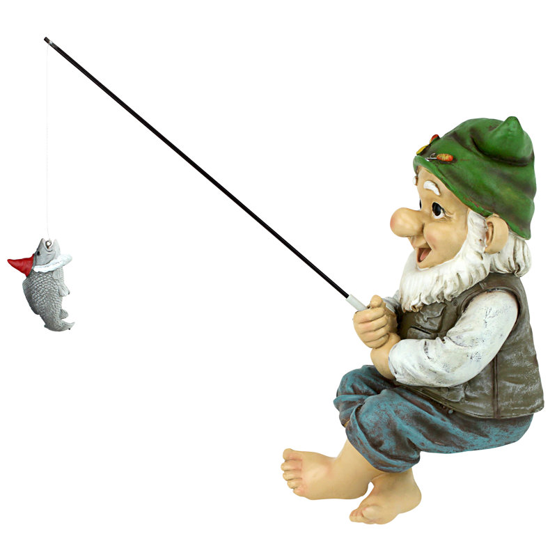 Ziggy the Fishing Gnome Garden Statue