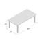 Alyisa Rectangular Eucalyptus Outdoor Coffee Table , 47'' in. W 23'' in. D