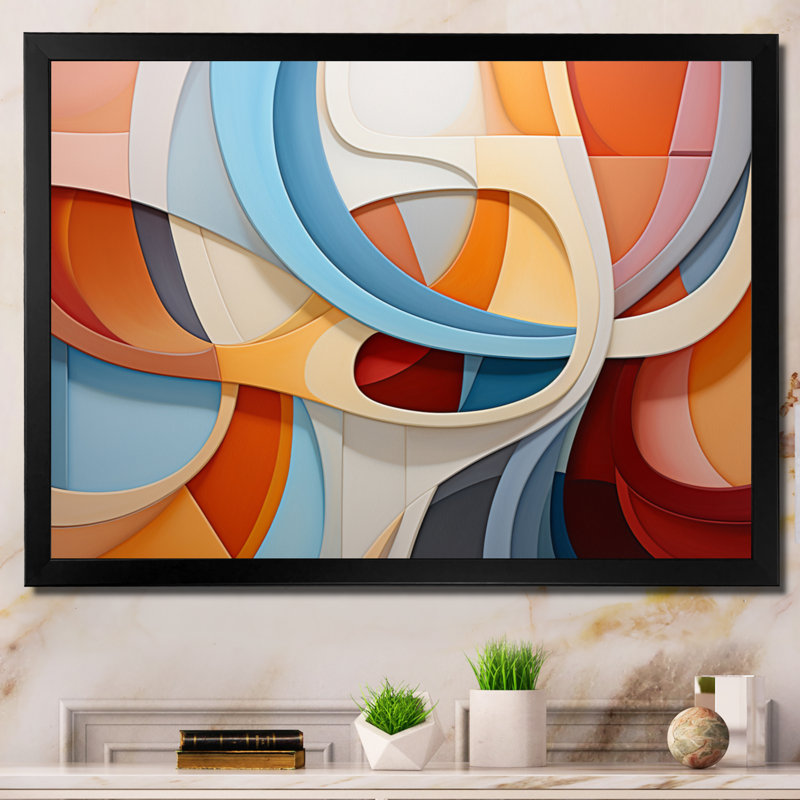 «Opt Dynamic Harmony» sur impression sur toile, H 12 po x l 20 po x P 1 po, Cadre photo noir