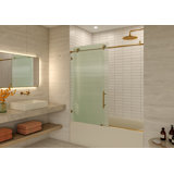 Galaxy 56 - 60 in. x 60 in. Fully Frameless Fluted Sliding Bathtub Door
