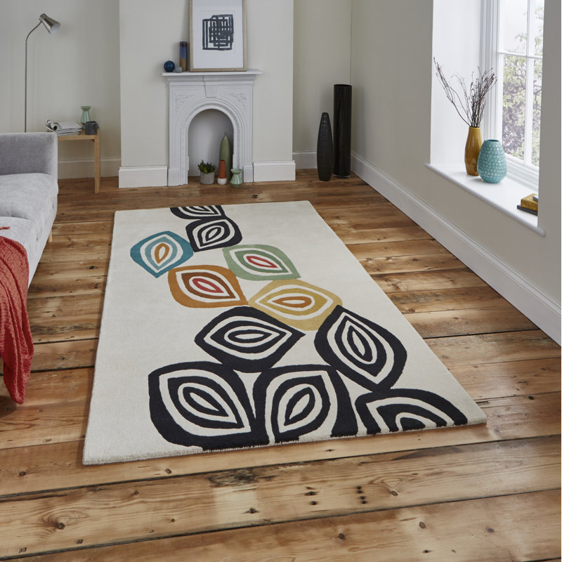Inaluxe Tunis Handmade Tufted Wool Black/Beige Rug, Rectangle 150 x 230cm