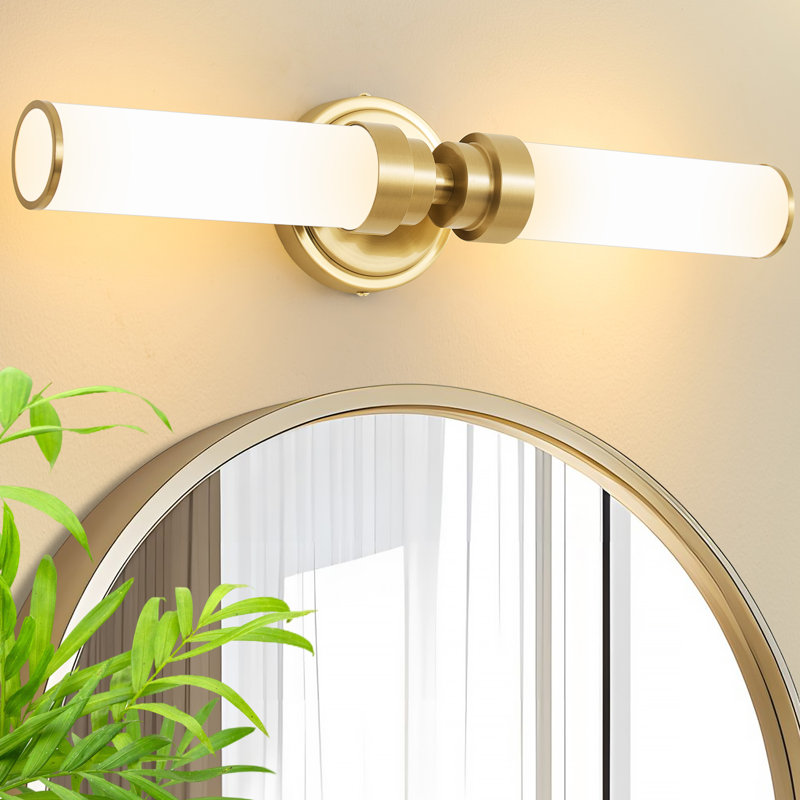 Luminaire de salle de bain à 2 lumières à intensité variable Mercer41 Nanango - Conforme à l'humidité, compatible avec les DEL, installation en 15 minutes