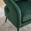 Fauteuil demi-tonneau en velours-831239452