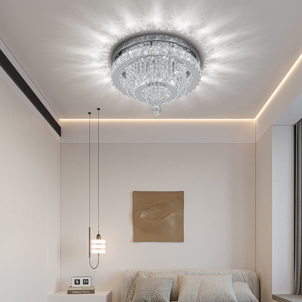 Crystal Semi Flush Mount