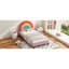 Lit plateforme tapissier de style princesse Rainbow Design pour garçons et filles, adolescents