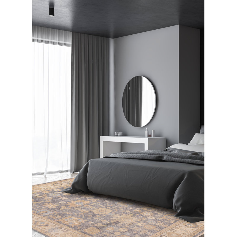 Tapis moderne gris Oushak 8 pi 0 po x 10 pi 2 po