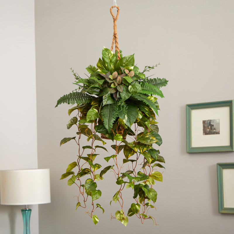 Plante artificielle 40" dans un panier