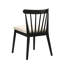 De 2 chaises d'appoint de salle à manger en bois massif noir avec un design rustique et des sièges rembourrés, assemblage simple pour la cuisine ou le coin, 21,59 pouces de largeur, 24,94 lb d'attrait traditionnel, sièges, installation rapide-772417267