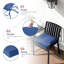 Coussins de chaise d'extérieur carrés, ensemble de 2 pièces, 19 * 19 * 3 pouces, coussins de patio résistants aux éclaboussures et aux rayons UV avec poignées de transport et sangles de fixation-1783886660-1783886662