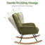 Chaise berçante moderne, chaise berçante texturée avec base en bois massif-918468141