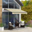 Auvent rétractable, abri de soleil pour auvent de patio avec poignée à manivelle, tissu résistant aux rayons UV de 280 g / m² et structure en aluminium pour terrasse, balcon, cour