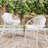 Set Of 2 Outdoor Patio Dining Chair, Stackable With Breathable Design, Modern Simple Art Style, Metal Legs And Plastic Backrest-944402668