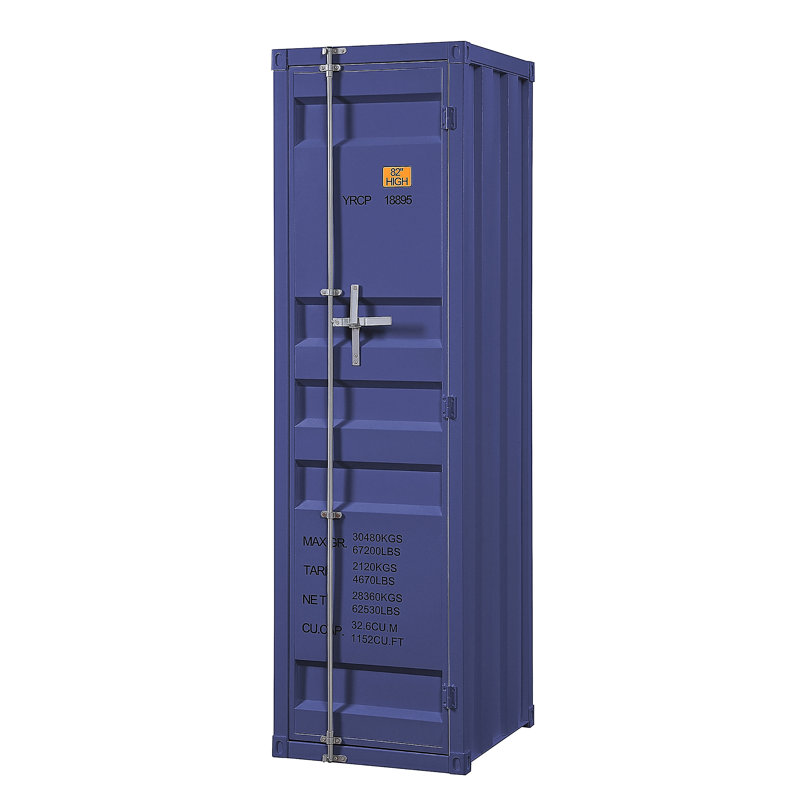 Garde-robe avec serrure de contenant pleine longueur, Bleu