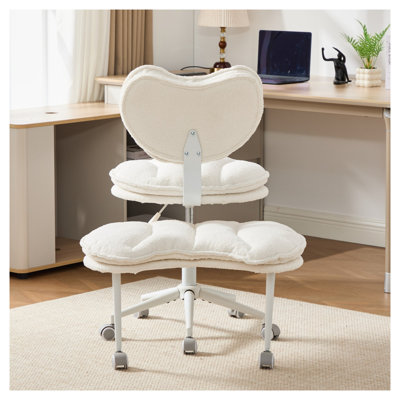 Fauteuil de méditation grande taille avec molleton et rembourrage double couche ivoire