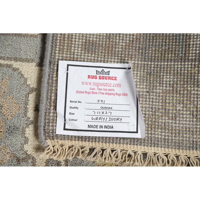 Tapis de couloir indien fait à la main 3 x 8 po