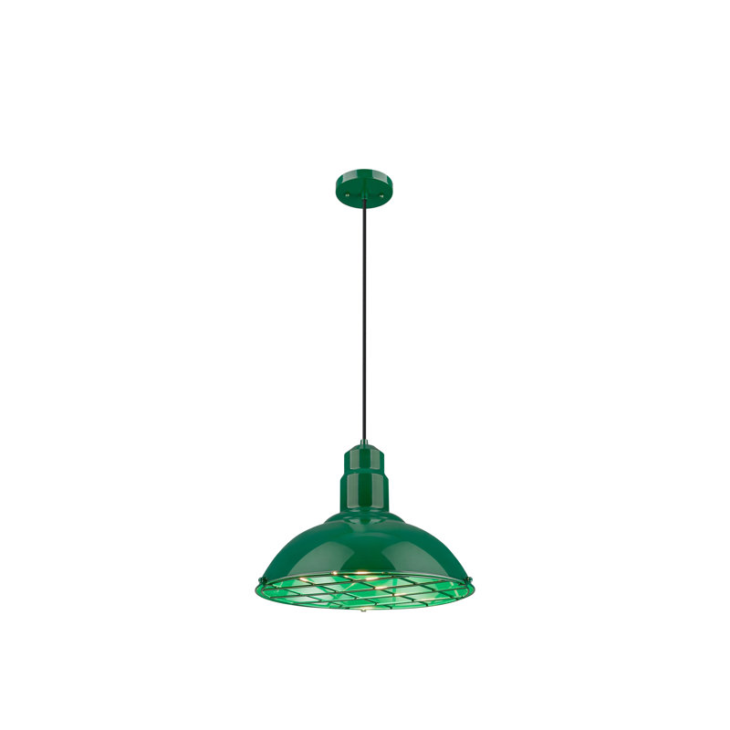 Luminaire suspendu à cordon 1 lumière 16 po Langston, Vert