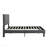 Queen Size Modern Upholstered Platform Bed Frame with Geometric Headboard, No Box Spring Needed