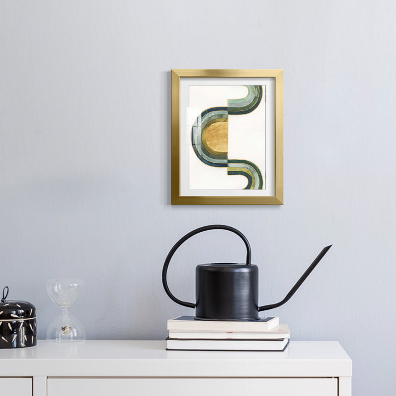 Analogous Arches I -Framed Print, 28.5" H x 20.5" W, Gold