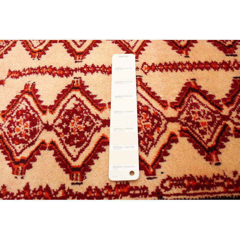 Tapis unique en laine noué à la main nouvel âge 2 pi 9 po x 6 pi 1 po Macaluso beige / orange / rouge