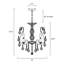 Luminaire suspendu géométrique 6 lumières Damieon