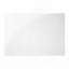 Bibliothèque, bibliothèque, étagère, 5 niveaux, h 60 po, bureau, chambre à coucher, stratifié blanc brillant, verre trempé transparent, contemporain, moderne